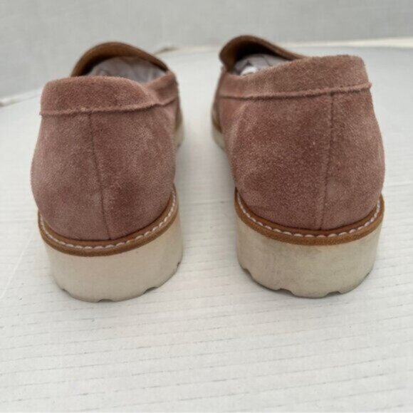 Ron White • Wazzy loafers EUC  Suede Leather Italy perforated slip on Sz 40/9.5 - Picture 7 of 15